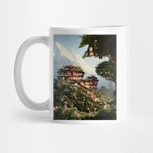 A Village in the Himalayas Mug